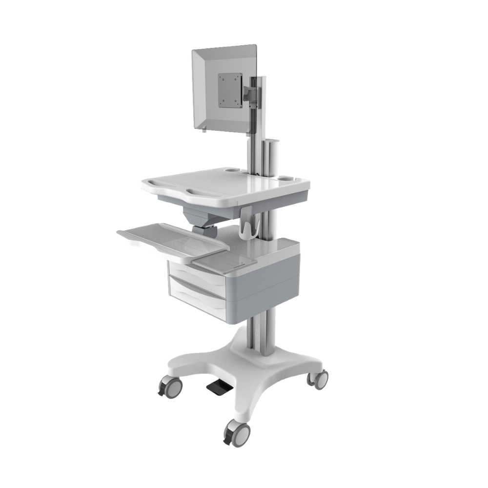 Telemedicine Cart Mobile Computer Cart/Foot Control Medical Computer Cart